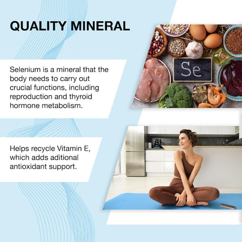 Puregen Labs Selenium 200 mcg Yeast Free Essential Mineral - 500 Vegetarian Tablets for Immune & Antioxidant Support,