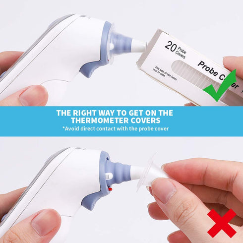 300pcs Disposable Ear Thermometer Covers, Compatible with All Braun Thermometers, Probe Covers for Ear Thermometers