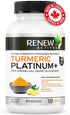 Renew Actives Turmeric Platinum - Antioxidant Source & Liver Protectant - Promotes Digestive Health, & Overall Well-Being - 120 Capsules