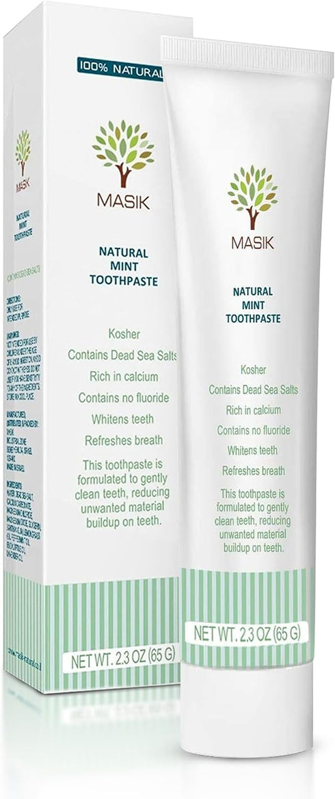 Natural Mint Toothpaste for Sensitive Teeth Dead Sea Salt Whitening Toothpaste |