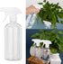UUJOLY 17 oz Clear Plastic Spray Bottle Trigger, Refillable Container for Water, Essential Oils, Hair, 4 Pack