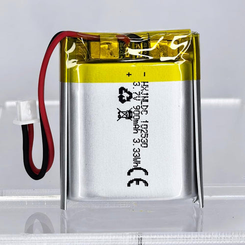 HXJNLDC 3.7V 900mAh 102530 3.7-5V 2-Wire DC Rechargeable Lithium Polymer Battery, Suitable for DIY Electronic Products