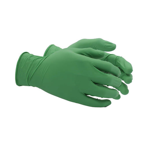 SHOWA 6110PF Disposable Nitrile Safety Gloves, Latex-Free, Powder-Free, Large, 4 Mil, 9.5" Length, 100 Gloves