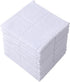 Glynniss 100% Cotton Dishcloths, Highly Absorbent Kitchen Dish Rags (11 x 11 Inches, 12 pcs, White)