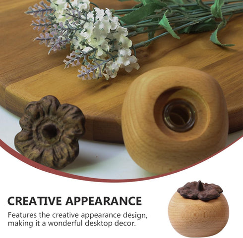 Wooden Essential Oil Aroma Diffuser Desktop Decor, Portable Indoor Fragrance Diffuser Beech Wood Ornament for Living