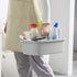 JiatuA Large Cleaning Supplies Caddy Portable Shower Caddy Basket Organizer with Handle Plastic Bucket Tool Storage for Bathroom, Bedroom, Kitchen, College Dorm, Under Sink, Garden, Light Grey by JiatuA