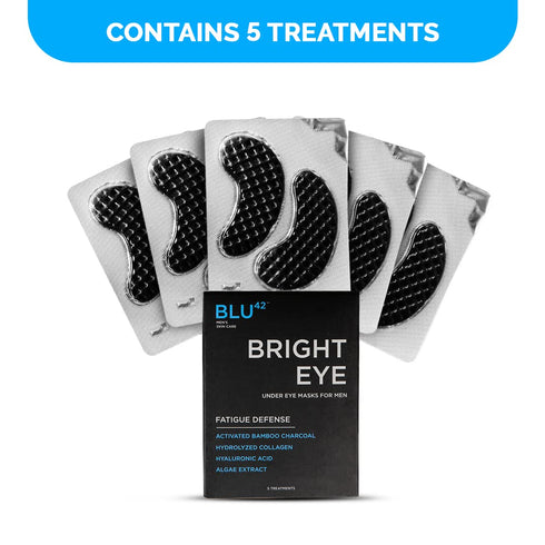 Men's Under Eye Patches – Activated Charcoal Anti-Aging Masks for Dark Circles, Puffiness & Fine Lines