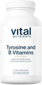 Vital Nutrients Tyrosine and B Vitamins, Thyroid, Immune, Nerve Support Formula, 100 Capsules