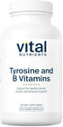 Vital Nutrients Tyrosine and B Vitamins, Thyroid, Immune, Nerve Support Formula, 100 Capsules