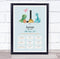The Card Zoo New Baby Birth Details Christening Nursery Dinosaur Initial J Gift Print