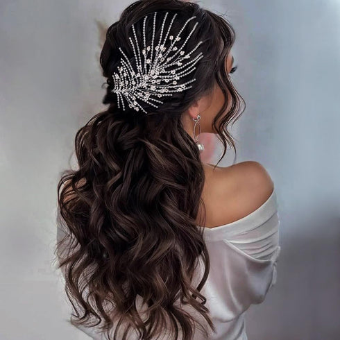 Wedding Headband Crystal Bridal Headpiece, Rhinestone Hair Accessories for Women, Bride and Bridesmaids