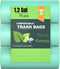 AYOTEE Small 1.2 Gallon Trash Bags, 74 Count, Compostable Garbage Bags for Home Office Kitchen, Green