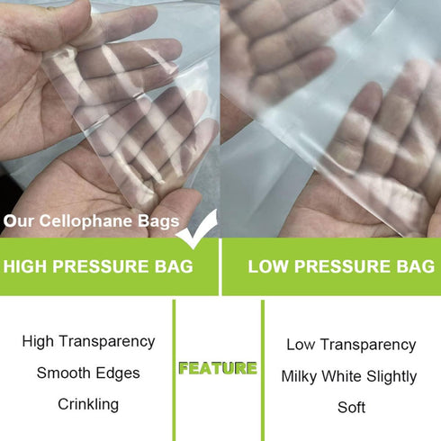 Zcintert Clear Cello ???????????????????? ?????????? ????????, 100 Pcs - 8" x 11" Plastic Gift Bags for Party Favors