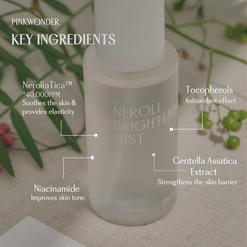 Neroli Mist 2.36oz (70ml) - Hydrating Facial Spray with Neroli & Jojoba Oil for Glowing Skin