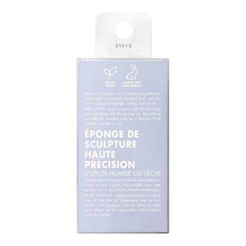 e.l.f. Precision Sculpting Sponge, 3-in-1 Sponge for Contouring & Blending to a Smooth Finish, Great for Cream & Powder
