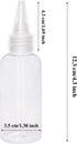 PENTA ANGEL 2oz Plastic Squeeze Bottles, 8Pcs Small Clear Empty Squirt Bottles for Paint, Art, Lotion, Crafts