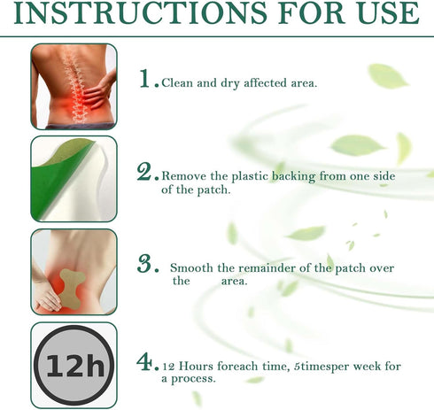 Lumbar Vertebra Patches, Herbal Wormwood for Muscle and Joint Comfort, Non-Invasive Management, 24 Pcs