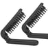 2Pcs Travel Folding Hair Brush, Portable Pocket Boar Bristle Hair Brush for Thin Thick Hair, Black