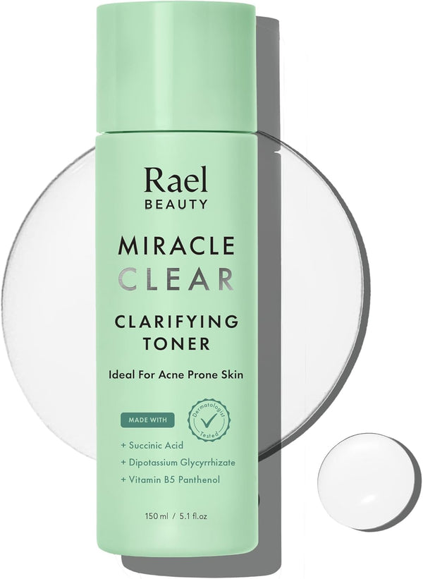 Rael Toner, Miracle Clear Clarifying Toner - Facial Toner for Oily and Acne Prone Skin, Vegan, 5.1 oz