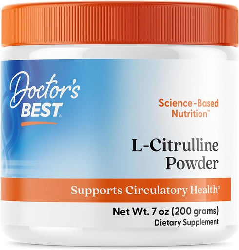 Doctors Best L-Citrulline Powder, Supports Circulatory Health, Non-GMO, Gluten Free, Vegan, 7 oz (200 Grams)