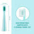 Vekkia Dragon Lord Electric Toothbrush Replacement Heads, 4 Pack, 7X More Plaque Removal, Blue