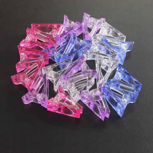 VNC 20 Pcs Nail Tips Clip - Quick Building Polygel Nail Forms for Manicure Nail Art Tool