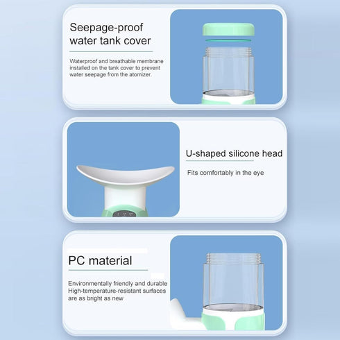 SJRYSJIHM 3 Nano Eye Mist Sprayer, Eye Relief Steam Therapy, with Cold & Hot Compress Modes, Temperature Adjustable