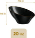 PLASTICPRO Disposable Medium Plastic Bowls, Black with Gold Rim, Pack of 4 for Appetizer Salads
