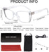 OCCI CHIARI Fashion Cateye Women Glasses, Nerd Reader No Magnification Clear Glasses (Transparent)