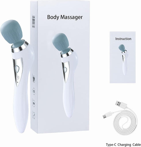 Handheld Cordless Personal Wand Massager, Muscle Massager for Neck Back Shoulder Waist Leg Feet, Portable Full Body