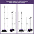 Set, 51" Set Set Broom with Dustpan Combo Household Dustpans and Broom, Standing Dust Pan for Home, Purple Cleaning