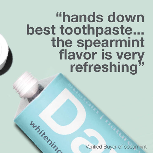 Davids Fluoride Free Toothpaste, Teeth Whitening, Antiplaque, Natural Spearmint, 5.25oz, Made in USA