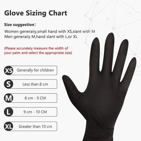Keoely Pack 100, Nitrile Disposable Gloves of Latex Free Safety Working Gloves for Food Handle or Industrial Use