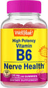 High Potency Vitamin B6 Gummies - 60 Count - Promotes Nerve Health, Cognitive Function, Immune Support, Vegan