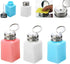VizGiz 3 Pack Alcohol Dispenser 200ml Empty Push Down Nail Polish Remover Pump with Metal Flip Cover for Technical Use