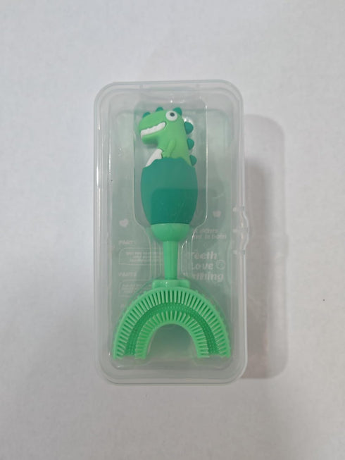 U-Shaped Toddler Toothbrush for Kids 2-6 Years, 360° Manual Whole Mouth Baby Toothbrush with Soft Silicone