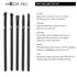 MODA Pro Deluxe Eye Makeup Brush Kit, 5pc Includes Shader, Crease, Detail, Smudger, Liner Brushes (Black)