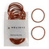 Heliums Thin Hair Elastics, Auburn, 2mm Ties for Thin Hair, 1.75 Inch, 40 Count, Medium Hold No Damage Ponytail Holders