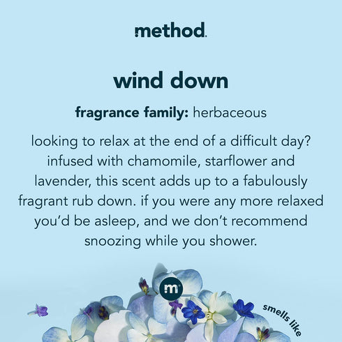 Method Body Wash, Wind Down, 18 oz (Pack of 1), Paraben and Phthalate Free