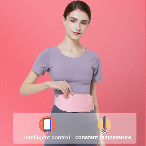 Portable Electric Menstrual Heating Pad Reusable USB Warming Waist Belt for Period Back Belly Pain Relief, 3 Settings