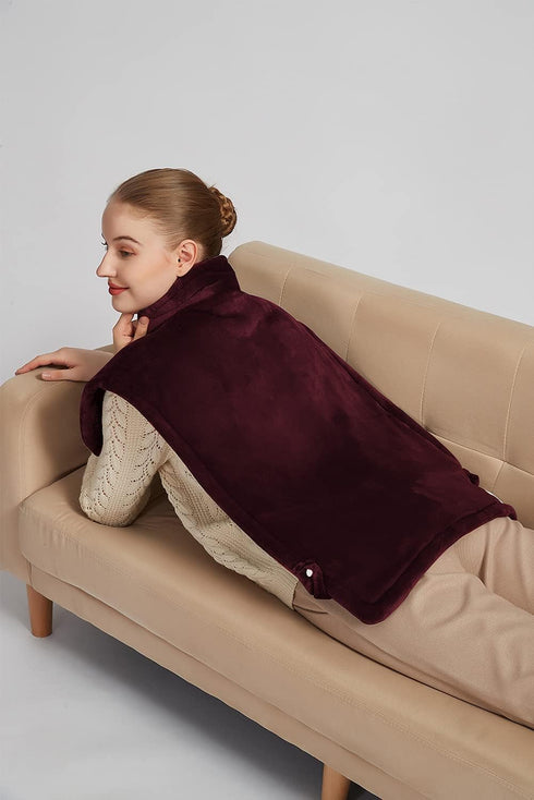 RUQIJI 26" 35" Technology&12 Settings, x Neck&Shoulder&Back Heating Pad with Fast-Heating Temperature Pain Relief
