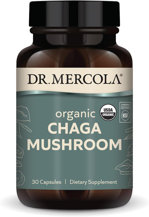 Dr. Mercola Organic Chaga Mushroom - Immune Support - Adaptogenic Blend with