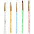 Nail Art Clean Up Brushes, 5 Pcs Painting Brushes for Nails with Flat/Oval/Fine Angled Gel Nail Brushes for Cleaning