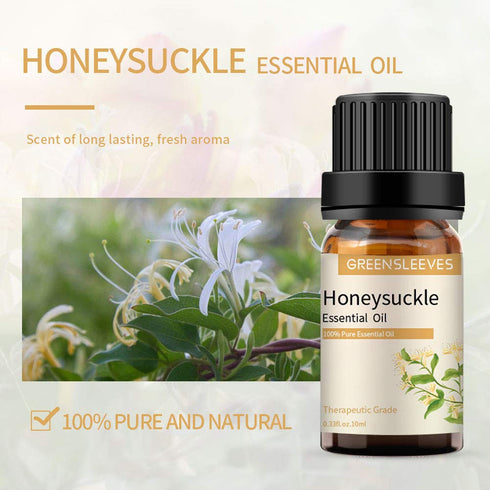 Marjoram Honeysuckle Essential Oil Set, 100% Pure Oils for Diffuser, Humidifier, Massage - 2 x 10ml