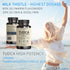TUDCA Milk Thistle 1250mg - Liver Support, Gallbladder Health Supplement, 90 Capsules Made in USA
