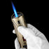 Lighter Torch with Rest Stand, Windproof Single Butane Refillable Scorch Lighters, Gold