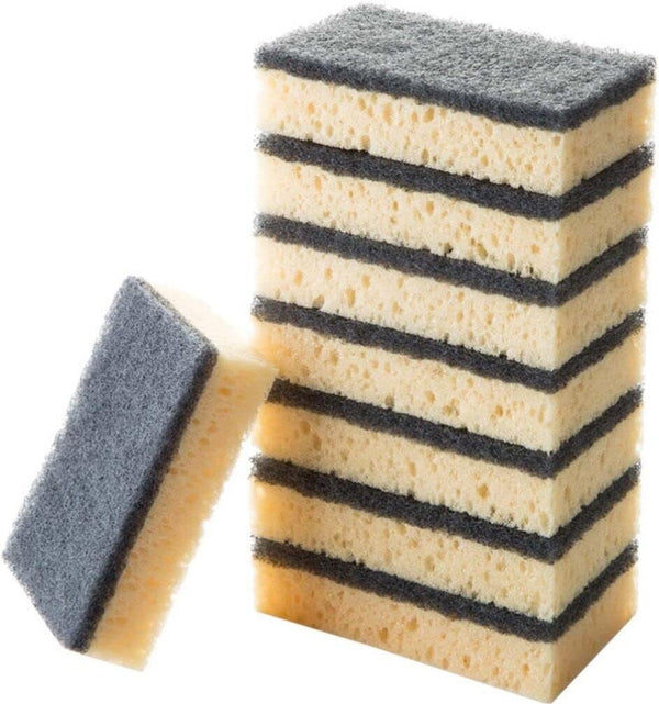 Sponges Kitchen, 8pcs Dish Washing Sponge – Heavy Duty Scrub Sponge for Reusable Kitchen Cleaning Dishes, Pots, Pans