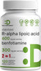 DEAL SUPPLEMENT R Alpha Lipoic Acid 600mg & Benfotiamine 300mg, 120 Veggie Capsules - Antioxidant Energy Support