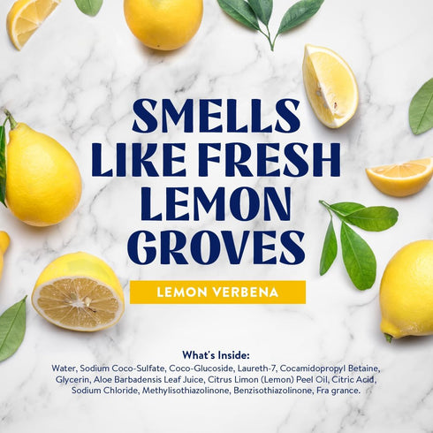 Cleancult Lemon Verbena Liquid Dish Soap, Refillable Aluminum Bottle, 16 oz