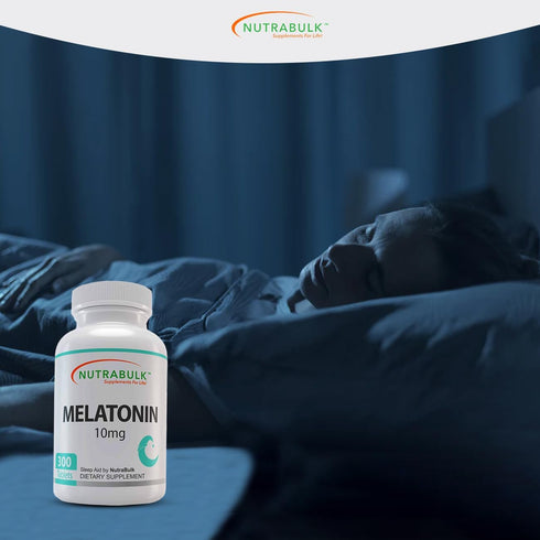 Melatonin 10 mg Tablets, Quick Release Natural Nighttime Sleep Aid for Adults, 300 Count